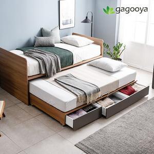 싱글 / 라온 슬라이딩 서랍형 2단침대+라텍스탑7존매트