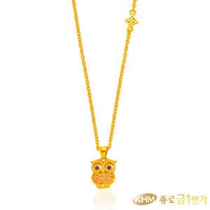 순금 목걸이  큐빅부엉이 7.5g