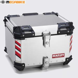 HD55 METAL 2종 블랙 실버 55L 하디 알루미늄 탑박스 상 하 등받이 포함 튼튼한 알루미늄 리어백 헬멧1개