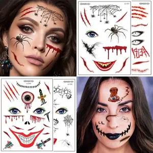 LC 할로윈 리얼 상처 타투스티커 얼굴 분장 코스츔