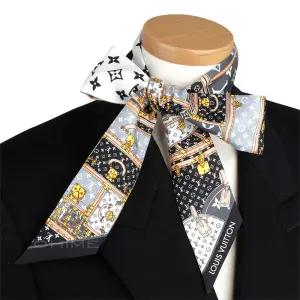 (국내당일출고) 루이비통스카프 방도 렛츠고 BB 실크 블랙