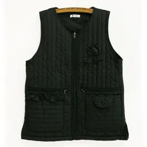 기모 겨울 앞치마 일자 누빔 패딩 방한