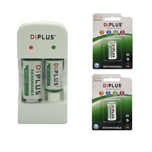 디아이플러스 CR123 충전지(2알)+CR123 전용 충전기