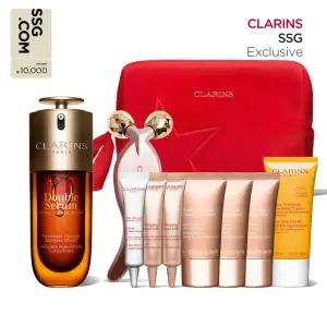 [클라랑스](강남점)[상품권/단독세트] 더블세럼 G9 75ml 세트 (+디럭스7종 & 홀리데이 파우치+괄사)