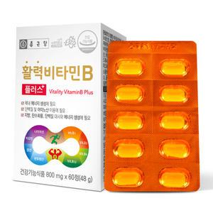 종근당 활력 비타민B 플러스 60정 / 2개월분 수용성 B군 복합체 컴플렉스 판토텐산