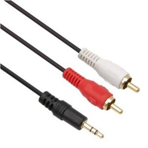 AUX 케이블 3.5스테레오 2RCA PC 앰프 우퍼 스피커 TV 연결 10m