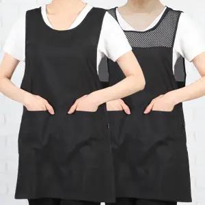 앞치마와가운 인쇄자수 시원한 여름 시스루 망사 원피스 앞치마 요양원 재활병원 복지센터 단체AGLA69