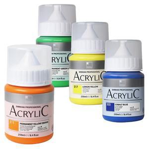 [오피스존]신한 아크릴칼라 전문가용 250ml 낱색 대용량물감