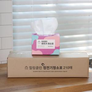 정전기청소포 청소용부직포 정전기부직포 대용량 210매