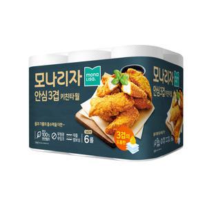 모나리자 안심 3겹 키친타올 140매 6롤 1팩 데즐 엠보싱