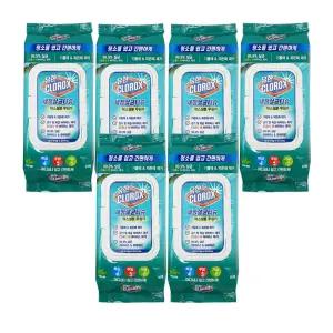 유한크로락스 세정살균티슈 일회용걸레 60매x6팩 / 후레시센트