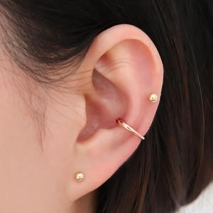 [라울스톤] 로즈골드 14KGP 젠느 데일리 링 귀찌 이어커프