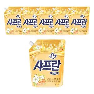샤프란 아로마 섬유유연제 소프트 코튼 리필 2.1L, 6개