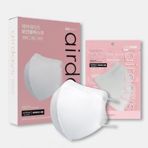 에어데이즈 와이드 KF94 마스크 중형 화이트 블랙 100매 국내생산 식약처 승인