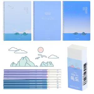 모닝글로리 독도 시리즈 3종세트 (노트,연필,지우개)