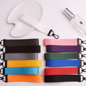 무지 컬러 스트랩 키체인 키링 가방 고리 스카이