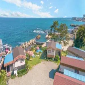 [경북/포항] 포항 푸른고래카라반 (공용샤워실/공용주방시설/카페/주차장/바다(도보5분)/오션뷰/카라반/커플/가족/공용수영장(실외)/개별바베큐/애견)