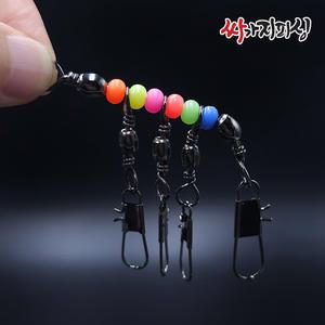 색동 야광 타코도래 3단 인터락 문어채비 쭈꾸미 핀도래