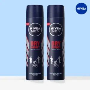 니베아 맨 데오드란트 스프레이 드라이 임팩트 200ml X 2개