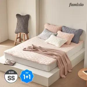 [파미지오] 사계절 누빔 양면패드 침대커버 밴드형 슈퍼싱글 2개