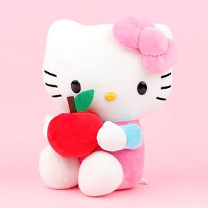 산리오 헬로키티 과일 사과 인형 25cm 동물 고양이 애착