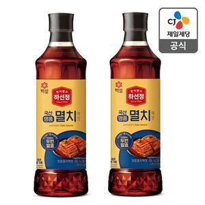 [CJ제일제당][본사배송] 하선정 국산 명품멸치액젓 1kg X 2개
