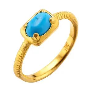 [한국금다이아몬드] 여자 순금 반지 터키석 24K 3.75g 애끼 검지 엄지