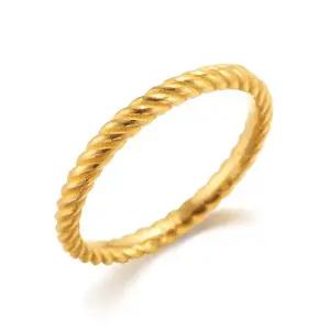 [한국금다이아몬드] 여자 순금 반지 트위스트 24K 3.75g 애끼 검지 엄지