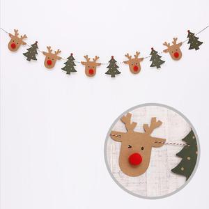(지호) 크리스마스 루돌프 빨간코 볼 트리 종이가랜드