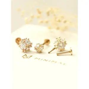 [미니멀피어싱]14K 인터널 크리스탈 볼 라블렛 피어싱