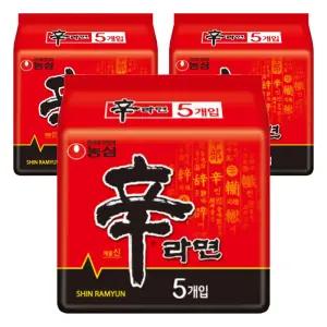 농심 신라면120g 5입(멀티), 3개