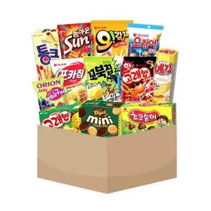 [W] 오리온 오룐상회 김인턴팩 12종 과자선물세트 / 박스과자 단체 사무실 탕비실 간식 선물