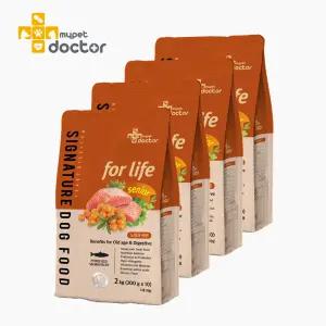 [마이펫닥터] 시그니처 포 라이프 시니어 노견 노령견 강아지 사료 종합 영양 심장 비뇨 관절, 2kg, 4ea