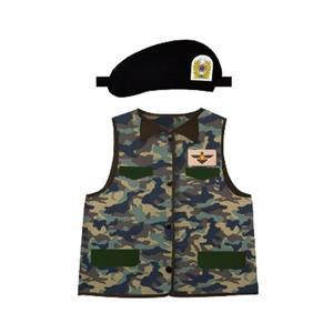 직업별역할놀이의상/조끼+머리띠/군인
