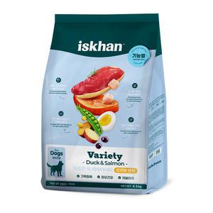 이즈칸 버라이어티 강아지사료 오리와연어 피모개선, 6.5kg, 1개