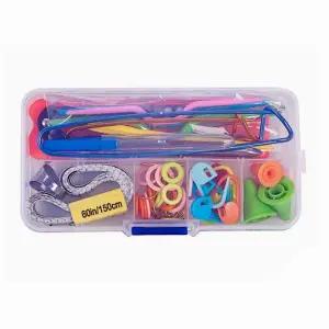 뜨개질 컴팩트 도구 세트 공예 취미 DIY 부자재