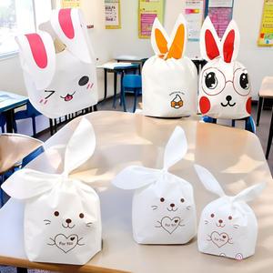 단체주문 어린이집 답례품 선물 토끼 포장봉투 1p 포장지 구디백 간식 쿠키 캔디 사탕 비닐 봉투 유치원 대량구매