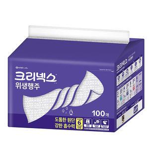 크리넥스 위생행주 100매/가장 도톰한 6레벨