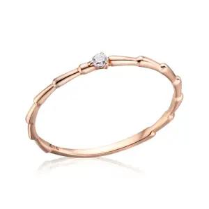 갤러리아 [비앤비골드] 14K 큐빅 사각 매듭 스틱 밴드 반지 RSS38753