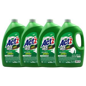 액츠 퍼펙트 딥클린 액체세제 용기, 3.3L, 4개