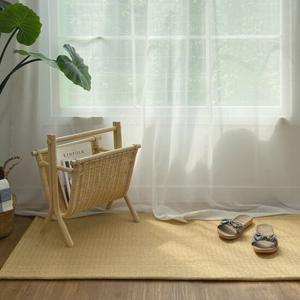 썸머 라탄 여름 러그 거실 먼지없는 소형 대형 카페트_42x60cm