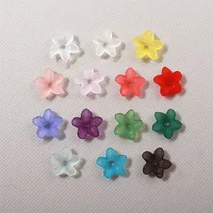 비즈아이 [6551-01]아크릴통과형 별꽃 10mm 무광 ,1개