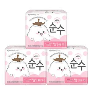 좋은느낌 순수 울트라 중형 18개 3팩 (54개)