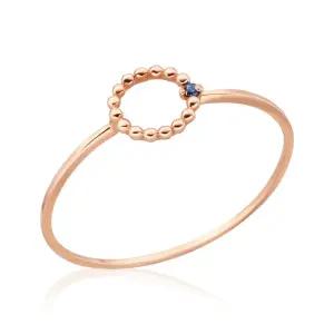 갤러리아 [비앤비골드] 14K 촘촘볼 블루큐빅 도넛링 반지 SRS39135