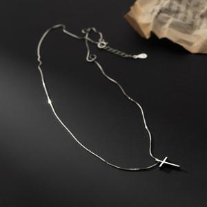 실버925 십자가 체인목걸이 남자 여자 공용 은목걸이