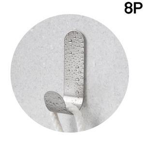 부착식 스텐 벽후크 8P 가방걸이 옷걸이 모자걸이 접착식 후크걸이 행거고리 벽걸이 벽고리 후크행거