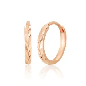 [비앤비골드] 14K/18K 마름모 더블컷팅 원터치 링 귀걸이 중 한쌍 MNE38943