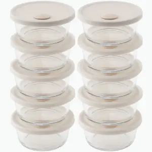 코지 내열유리 냉동 밥보관용기 밥용기 세트 10P 320ml