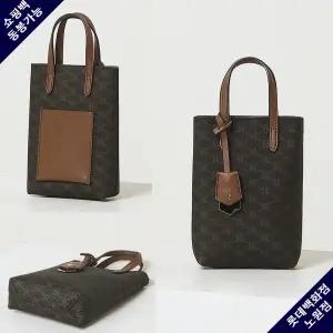 [롯데백화점]헤지스ACC [선물추천] 브라운 시그니처 패턴 가죽 미니크로스백 HIWA4E898W2