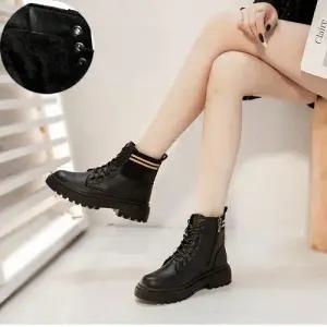 [제이시]제이시 발볼넓은 여자 털있는 겨울 워커부츠 4cm B040